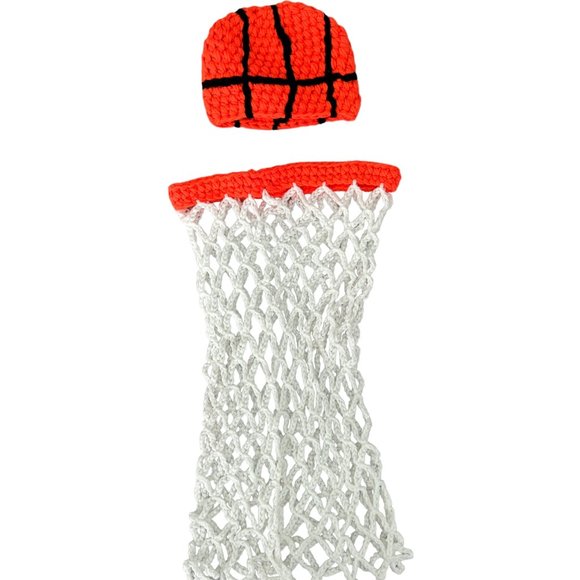 Newborn Baby Boy Basketball Photography Props Crochet Costume Outfit - Picture 3 of 4